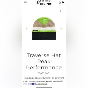 Peak Performance Traverse Hat - Lime, Tan, and Black
